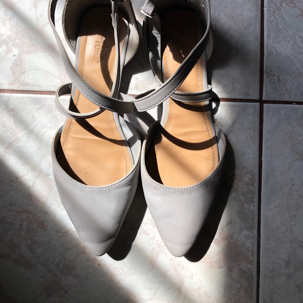 Charlotte Russe flats, lavender cool grey, zip up